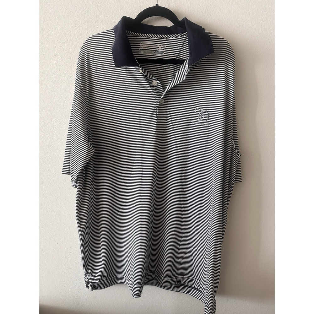 Cutter & Buck Twisted Dunes Golf Course Men 2XL Black Stripe DryTec Performance